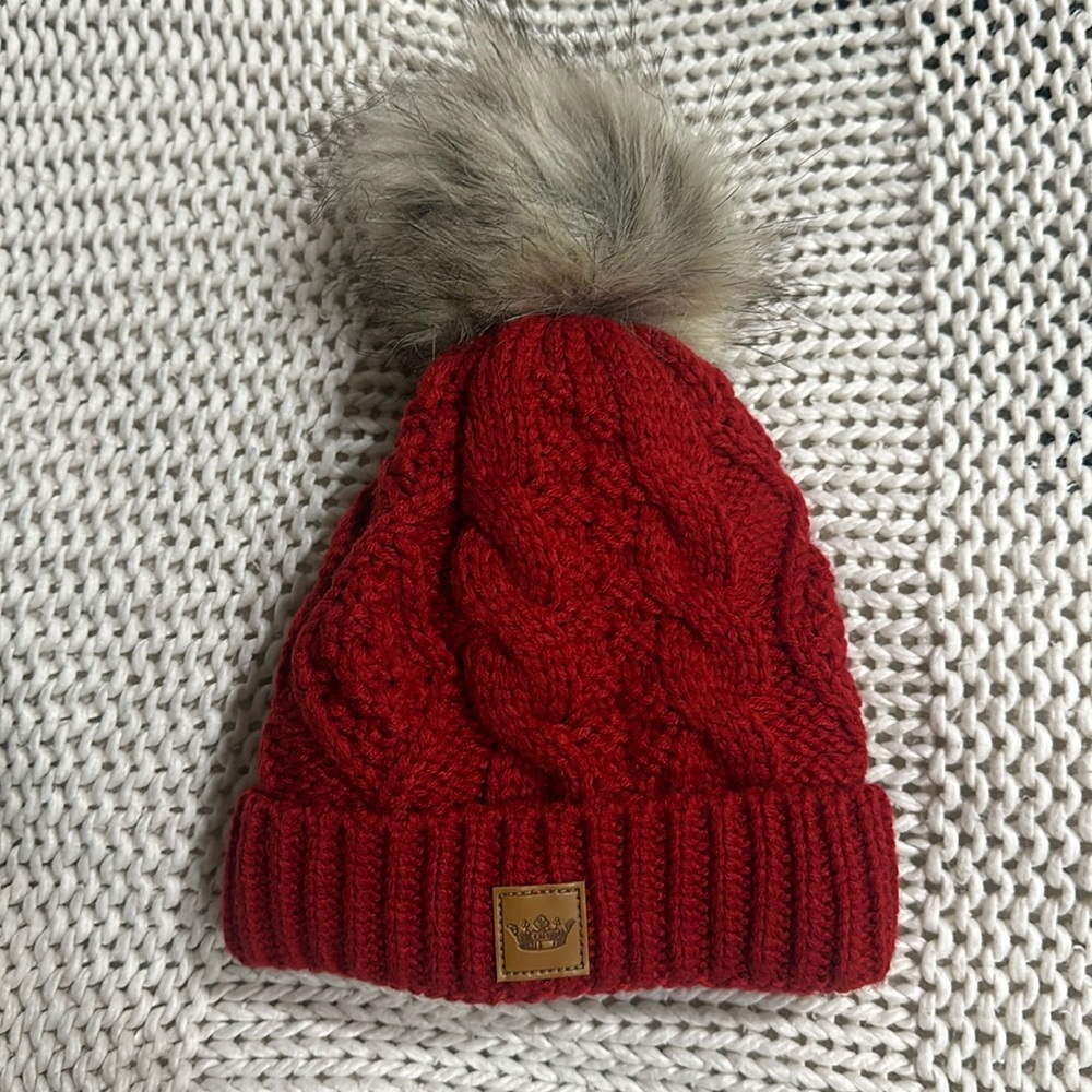 Girls red beanie